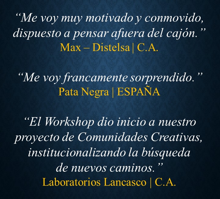 TESTIMONIALES - Frank Gamez Consulting - Programa de Estrategia, Creativdad, Pensamiento Disruptivo de Frank Gamez Consulting, Business Catalyst